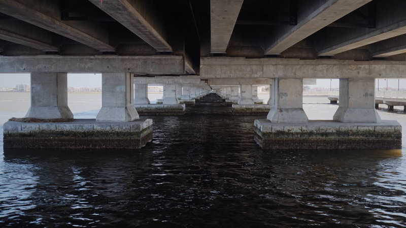 Under the bay bridge to Ocean City, NJ